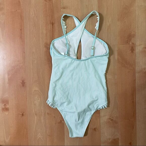 Sugar Coast by Lolli Front Cross Keyhole Neckline One Piece Swimsuit - Picture 3 of 7